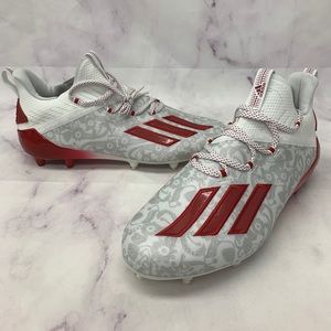 Adidas  FU6708 Adizero Young King Mens 11.5 Football Cleats Floral Red